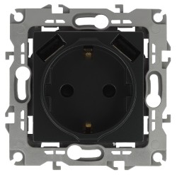 Розетка 2P+E со шторками и 2xUSB Эра 14-4109-05 Б0047871