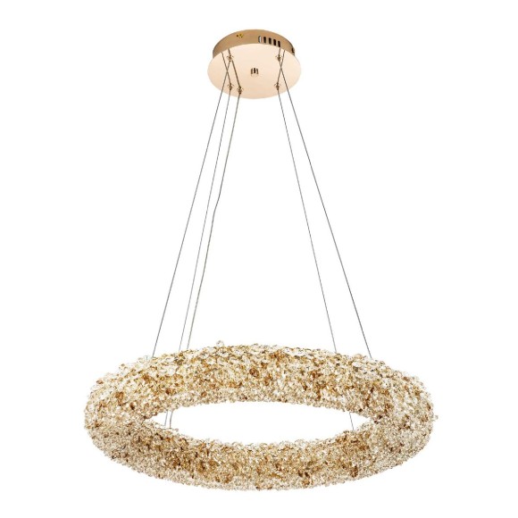 Подвесная светодиодная люстра с пультом управления Modelux MS.6000.600 GD