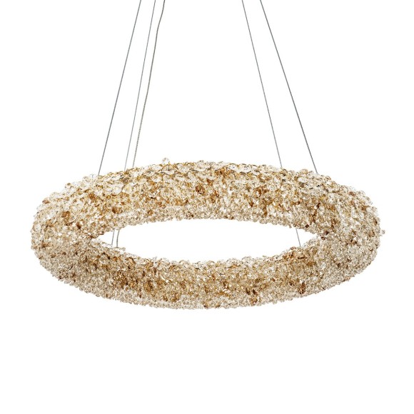 Подвесная светодиодная люстра с пультом управления Modelux MS.6000.600 GD