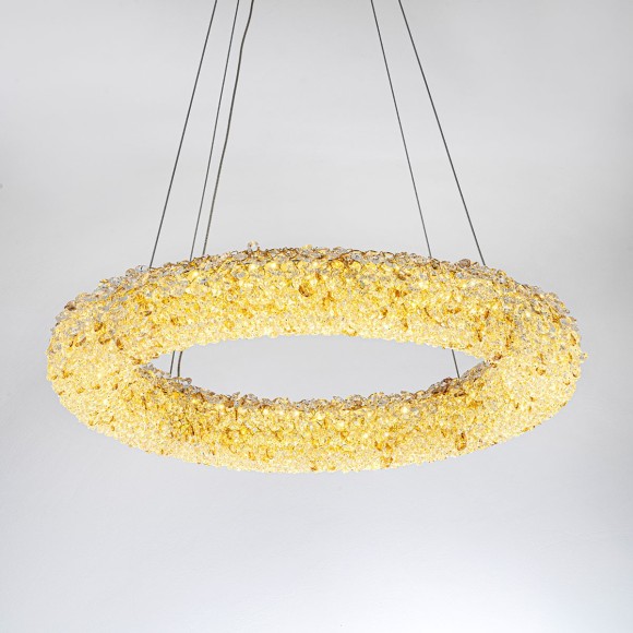 Подвесная светодиодная люстра с пультом управления Modelux MS.6000.600 GD