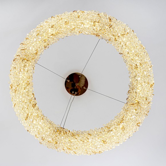 Подвесная светодиодная люстра с пультом управления Modelux MS.6000.600 GD