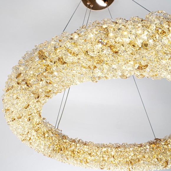 Подвесная светодиодная люстра с пультом управления Modelux MS.6000.600 GD