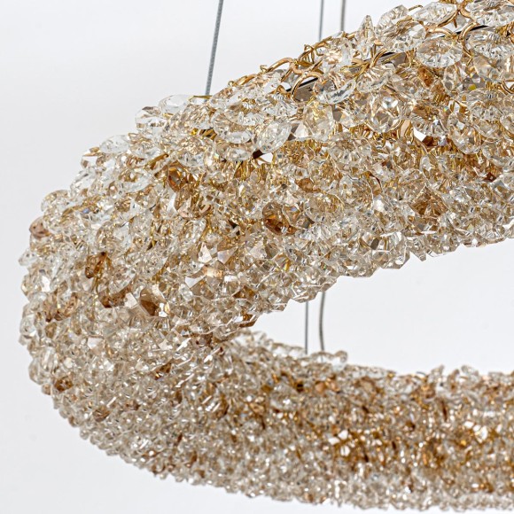 Подвесная светодиодная люстра с пультом управления Modelux MS.6000.600 GD