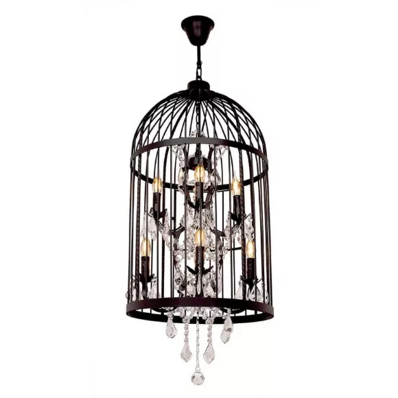 Подвесная люстра LOFT IT Vintage birdcage Loft1891/8, Дизайнерский, Черный, Металл Подвесная люстра LOFT IT Vintage birdcage Loft1891/8, Дизайнерский, Черный, Металл