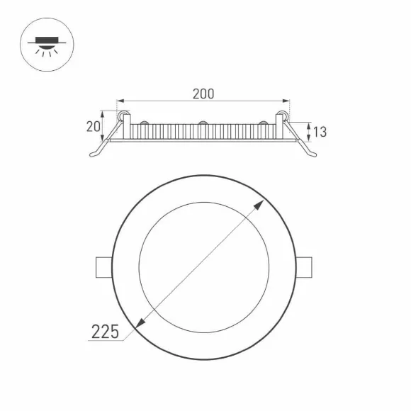Встраиваемый светодиодный светильник Arlight DL-225M-21W White 020117 Встраиваемый светодиодный светильник Arlight DL-225M-21W White 020117