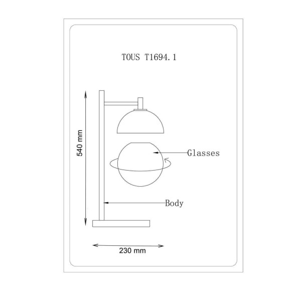 Настольная лампа Lucia Tucci Tous T1693.1