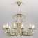 Подвесная люстра Eurosvet Alda 3305/12 латунь/прозрачный хрусталь Strotskis a072112