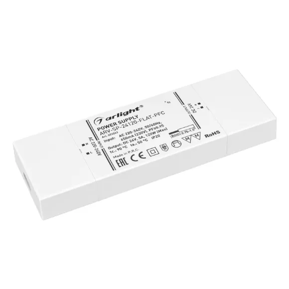 Блок питания Arlight ARV-SP-24120-Flat-PFC (24V, 5A, 120W) 033263 Блок питания Arlight ARV-SP-24120-Flat-PFC (24V, 5A, 120W) 033263