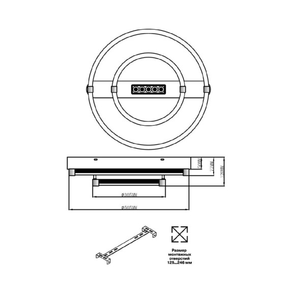 Потолочная светодиодная люстра с пультом управления Sonex Trecky 7665/55LR