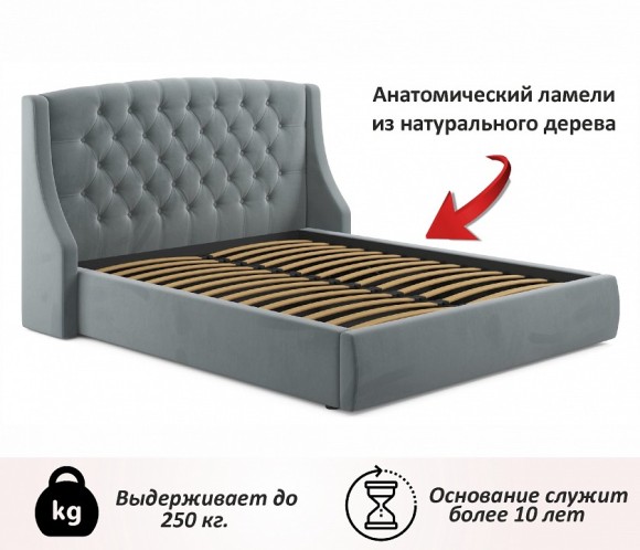 Кровать двуспальная Стефани с матрасом АСТРА 2000x1600 NMB_TE-00002625