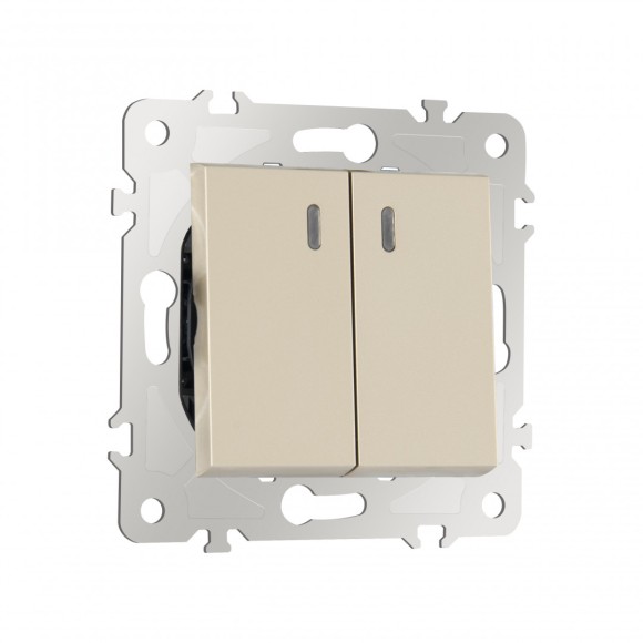 Выключатель жалюзи с подсветкой Arte Milano 203.39-2.shampan