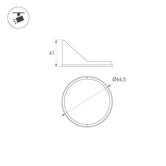 Насадка антибликовая Arlight LGD-ARTIFACT-HALF-SNOOT-R65 (BK) (Металл) 057158