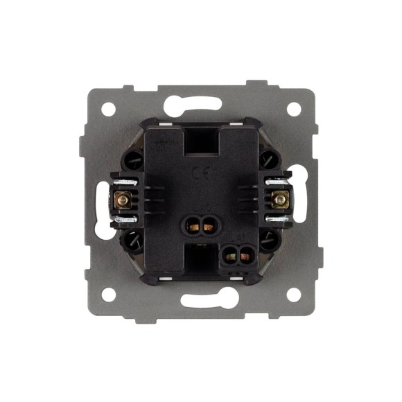 Механизм выключателя одноклавишный непроходной Arlight SWT-MK01-PL-WH-V (250V, 10A) 049867