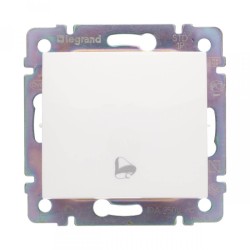 Выключатель кнопочный одноклавишный Legrand Valena Звонок белый 774216