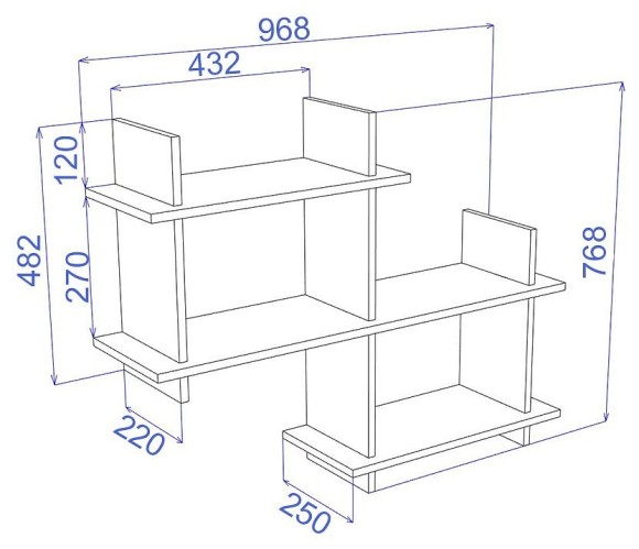 Полка навесная Cross Пл3 MER_Pl3-SH-CH