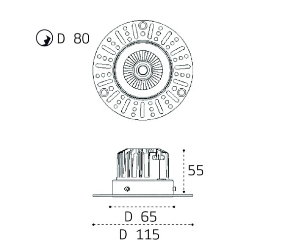 Встраиваемый светильник Italline IT02-028 white 4000K