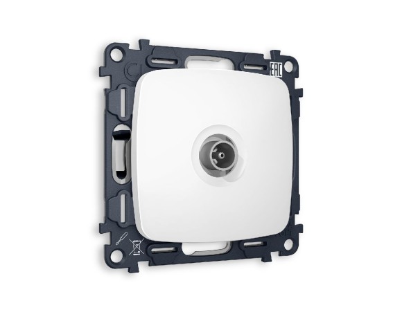 Комплект механизма TV розетки проходной 5-1000 MHz 4dB Ambrella Volt Omega MO133030