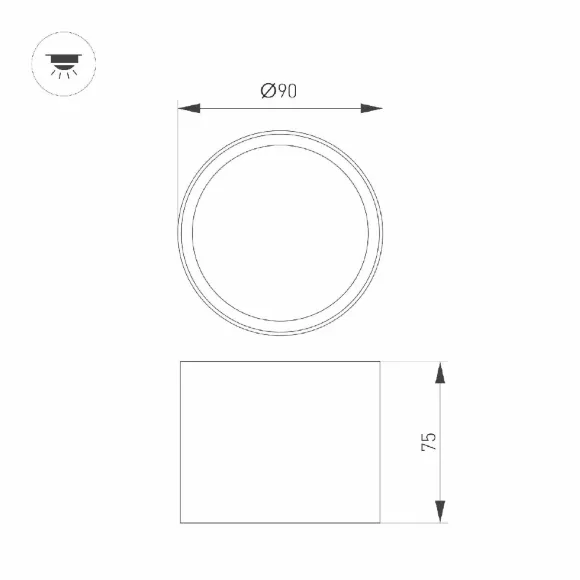 Накладной светильник Arlight SP-BISCOTTO-R90-8W Warm3300-MIX (WH, 80 deg, 230V) 055006, 4000, 2700 Накладной светильник Arlight SP-BISCOTTO-R90-8W Warm3300-MIX (WH, 80 deg, 230V) 055006, 4000, 2700
