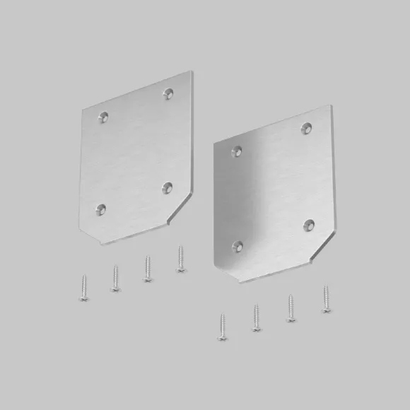 Заглушка торцевая к профилю, 2шт Maytoni Technical TRA034MPEC-21S(N), Серебро, Алюминий