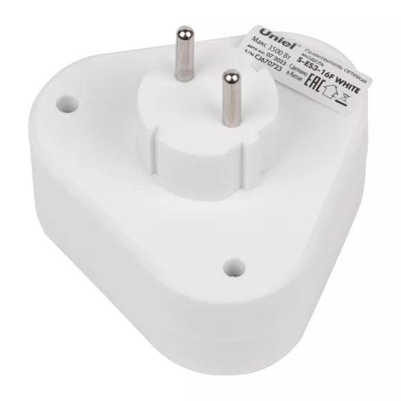 Сетевой разветвитель Uniel S-ES3-16F WHITE UL-00011237, дополнительный ракурс Сетевой разветвитель Uniel S-ES3-16F WHITE UL-00011237, дополнительный ракурс