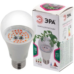 Фитолампа для растений светодиодная ЭРА E27 10W 1310K FITO-10W-RB-E27 Б0050600