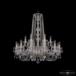 Подвесная люстра Bohemia Ivele Crystal 1402/12+6/300/h-90 G