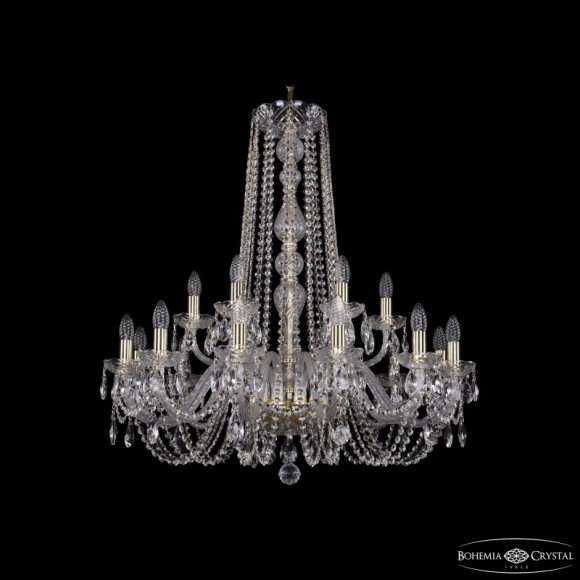 Подвесная люстра Bohemia Ivele Crystal 1402/12+6/300/h-90 G