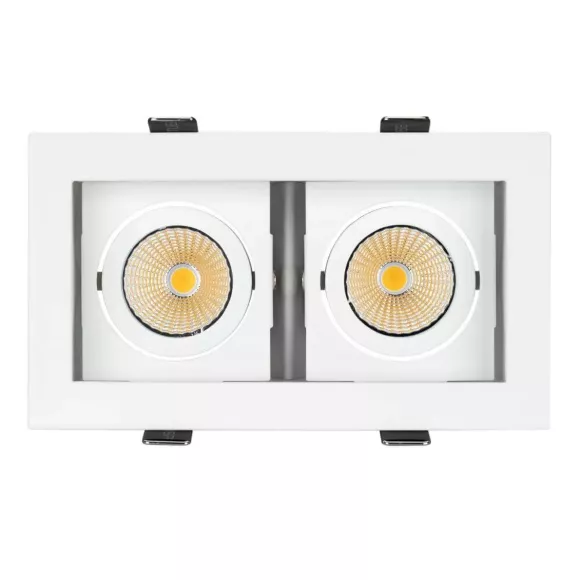 Встраиваемый светильник Arlight CL-KARDAN-S180x102-2x9W Day 024138, вид сверху Встраиваемый светильник Arlight CL-KARDAN-S180x102-2x9W Day 024138, вид сверху