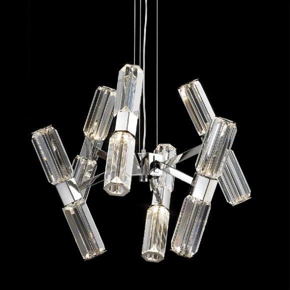 Подвесная светодиодная люстра Delight Collection MD19027016 MD19027016-12B chrome