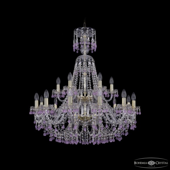 Подвесная люстра Bohemia Ivele Crystal 1410/12+6/300/XL-95/2d G V7010