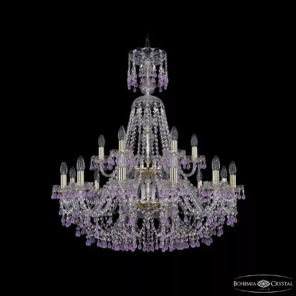 Подвесная люстра Bohemia Ivele Crystal 1410/12+6/300/XL-95/2d G V7010