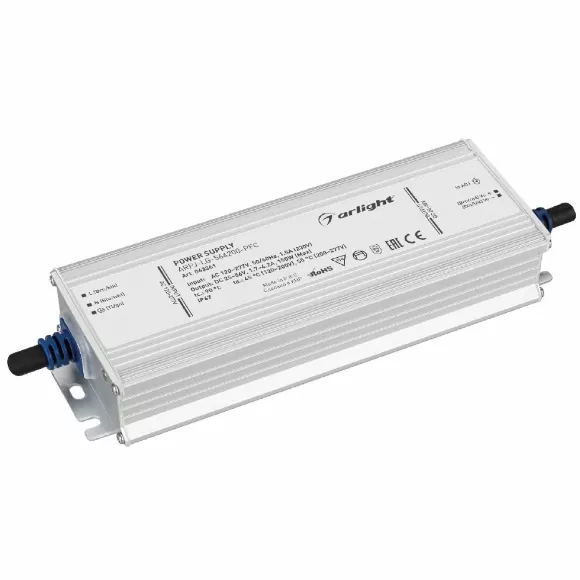 Блок питания Arlight ARPJ-LG-564200-PFC (150W, 25-56V, 1.7-4.2A, IP67) 043361 Блок питания Arlight ARPJ-LG-564200-PFC (150W, 25-56V, 1.7-4.2A, IP67) 043361