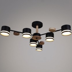 Люстра на штанге Reluce 68730-0.3-06 GX53 BK+WOOD