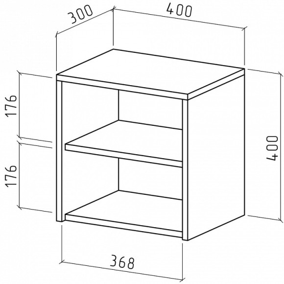 Тумбочка навесная Мария-1 MAS_PNMR-1-BEL