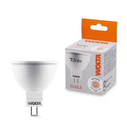 Светодиодная лампа WOLTA 7.5Вт 4000K GU5.3 матовая 25SMR16-220-7.5GU5.3