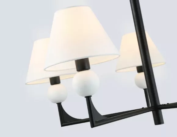 Люстра на штанге Ambrella Light High Light Classic LH75153, Черный, Белый, Металл, декоративные элементы крупным планом