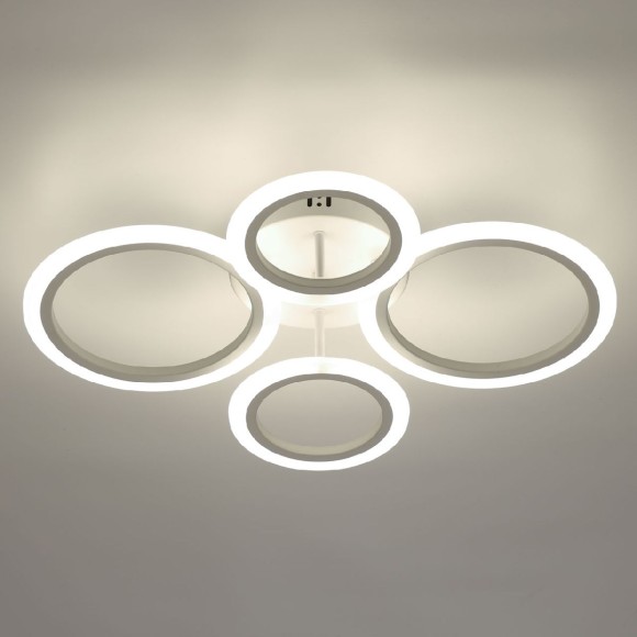 Потолочная светодиодная люстра с пультом управления De Markt Мадлен 424013404