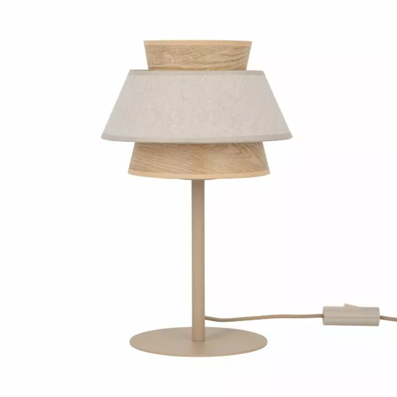 Настольная лампа TK Lighting 16222 Kalum a073047, Бежевый, Металл, Дерево, крупный план основания Настольная лампа TK Lighting 16222 Kalum a073047, Бежевый, Металл, Дерево, крупный план основания