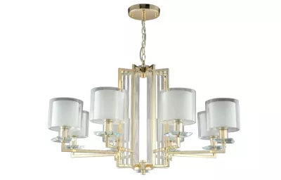 Подвесная люстра Crystal Lux Nicolas NICOLAS SP-PL8 GOLD/WHITE