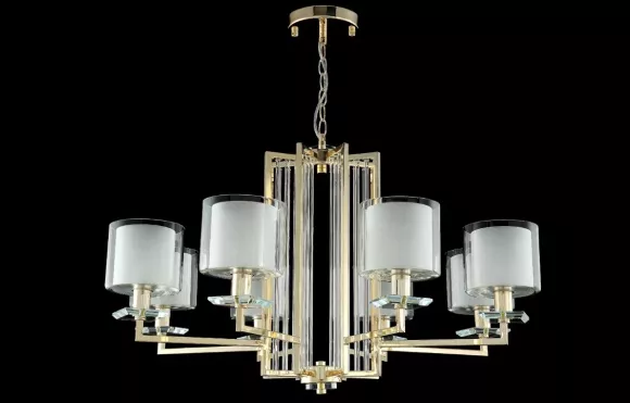 Подвесная люстра Crystal Lux Nicolas NICOLAS SP-PL8 GOLD/WHITE