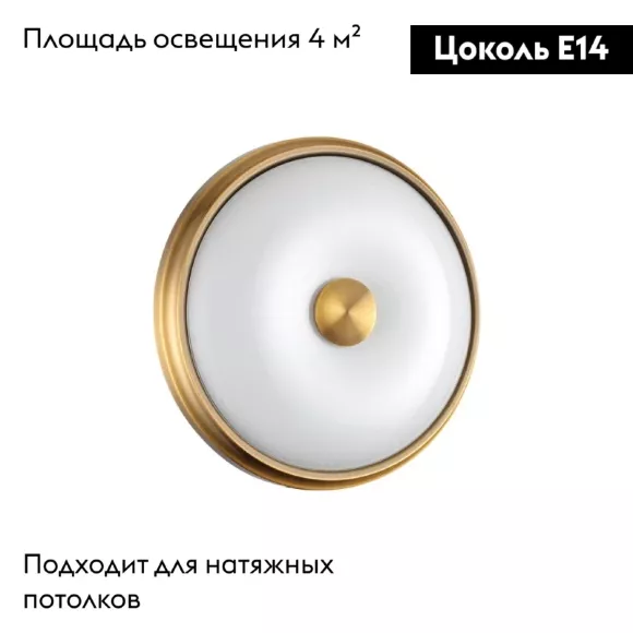 Настенно-потолочный светильник Odeon Light Pelow 4956/2, Бронза, Белый, Металл, вид сверху Настенно-потолочный светильник Odeon Light Pelow 4956/2, Бронза, Белый, Металл, вид сверху