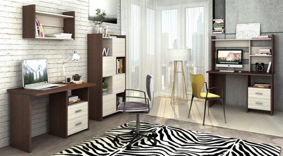 Стол компьютерный Домино Лайт СКЛ-Прям120+НКЛ-120 MER_SKL-Pryam120_NKL-120_VK