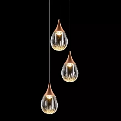 Подвесной светильник Delight Collection Stilla MD24001004-3A copper/clear