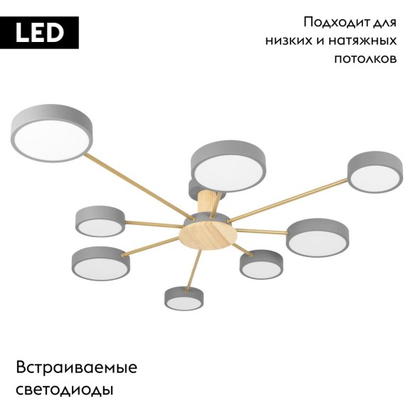 Потолочная светодиодная люстра Loft IT Sunrise 10316/8 Grey