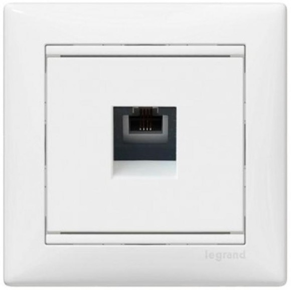 Розетка телефонная RJ11 Legrand Valena белая 774438