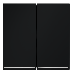 Клавиши для выключателя/переключателя двухклавишного с подсветкой Voltum S70 (графит) VLS000407