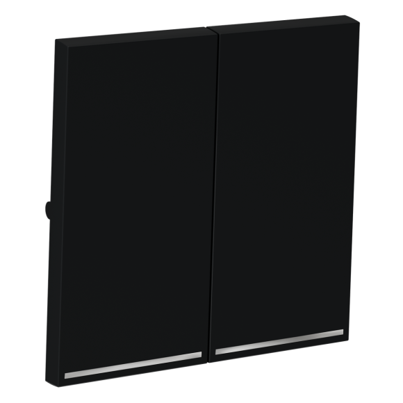 Клавиши для выключателя/переключателя двухклавишного с подсветкой Voltum S70 (графит) VLS000407