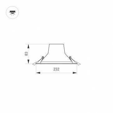 Встраиваемый светильник Arlight IM-Storm-R230-28W Day4000-MIX 032434