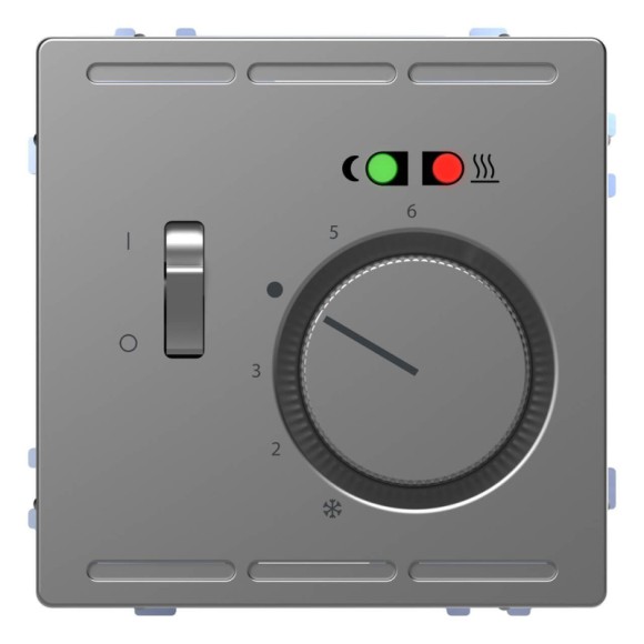 Терморегулятор Schneider Electric Merten D-Life с центральной платой с выключателем 230V MTN5764-6036