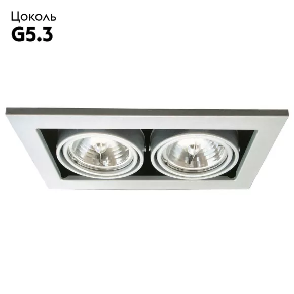 Встраиваемый светильник Arte Lamp Technika A5930PL-2SI, Серебро, Серый, Металл Встраиваемый светильник Arte Lamp Technika A5930PL-2SI, Серебро, Серый, Металл